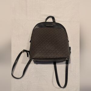 Michael Kors Black and Brown Patterned Backpack